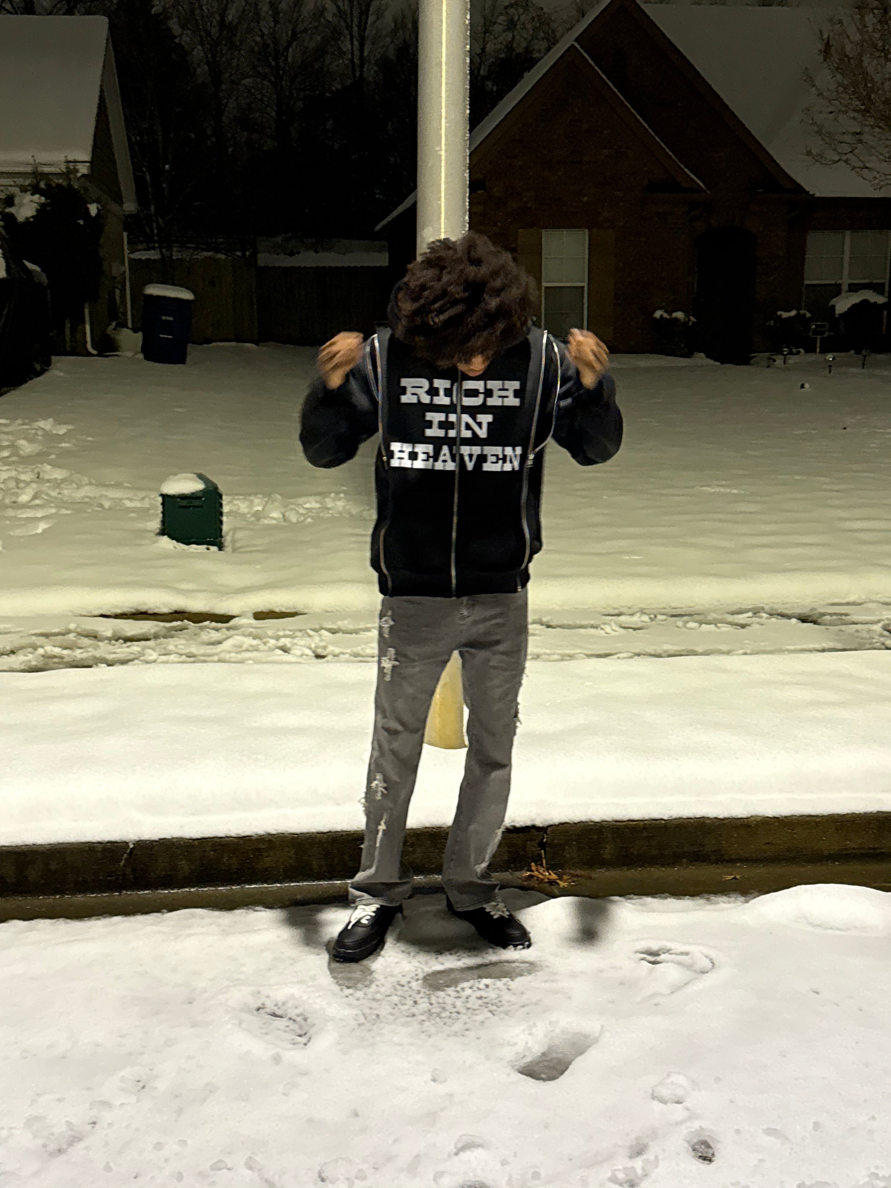 Black RIH 3 Zip Hoodie