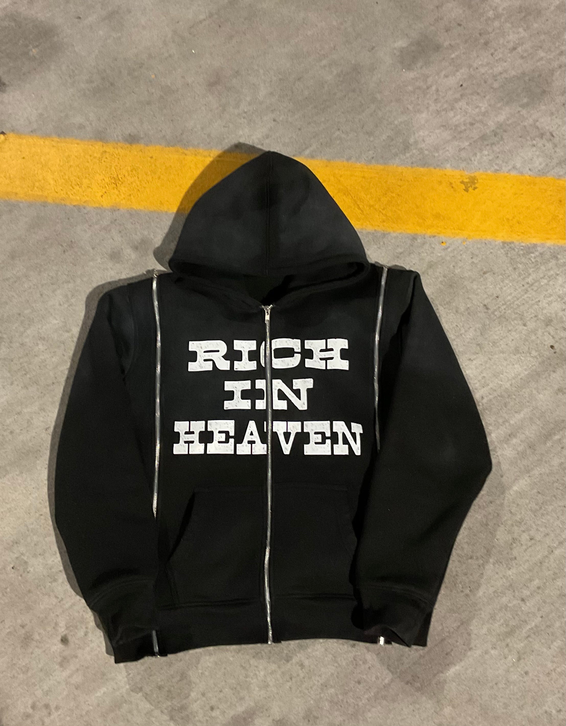 Black RIH 3 Zip Hoodie